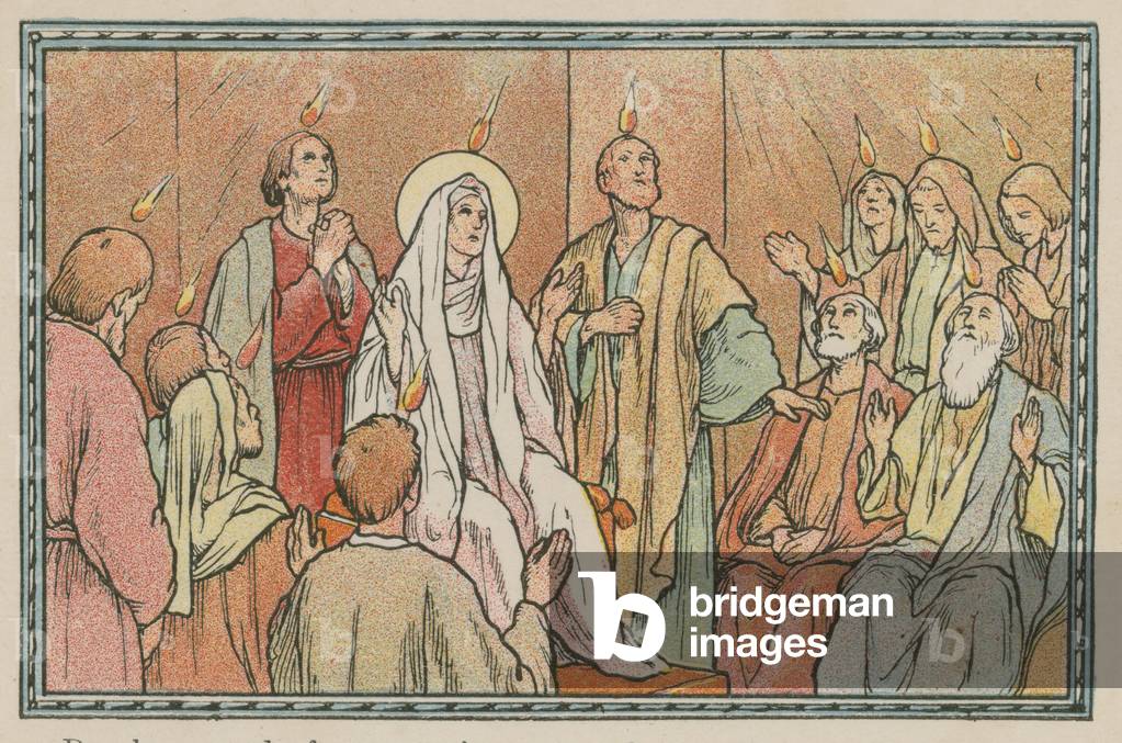 Scene from the life of Jesus (coloured engraving)