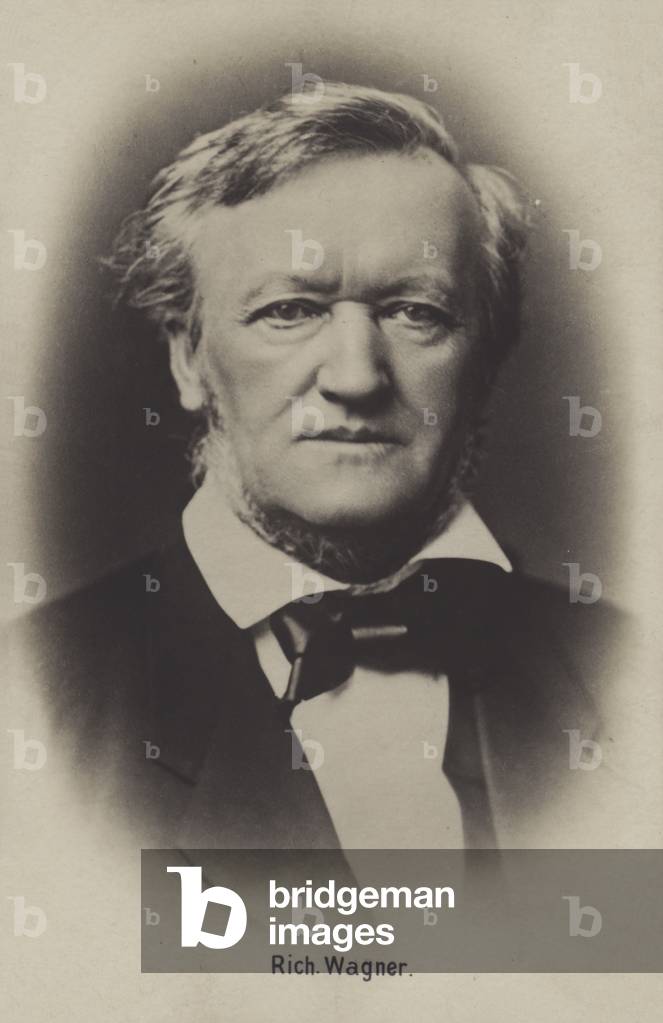 Richard Wagner, German composer (b/w photo)