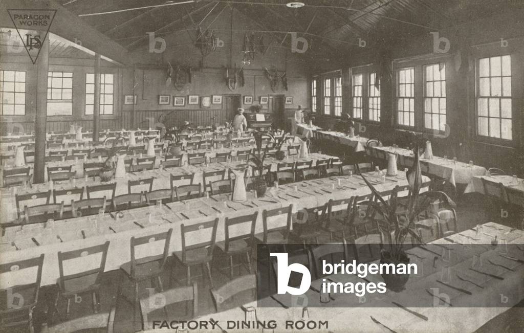 Factory Dining Room (b/w photo)