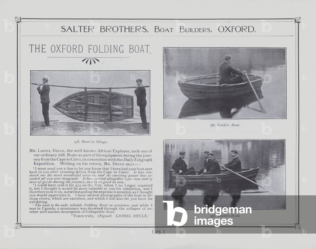 Salter Brothers, Boat Builders, Oxford (litho)