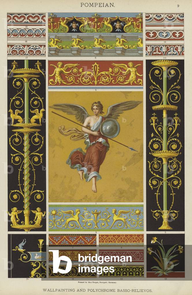 Pompeian, Wallpainting and Polychrome Basso-Relievos (colour litho)