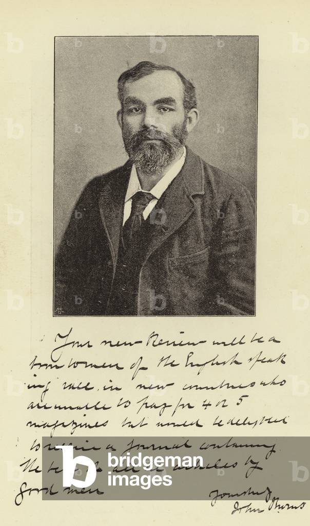 Mr John Burns (b/w photo)