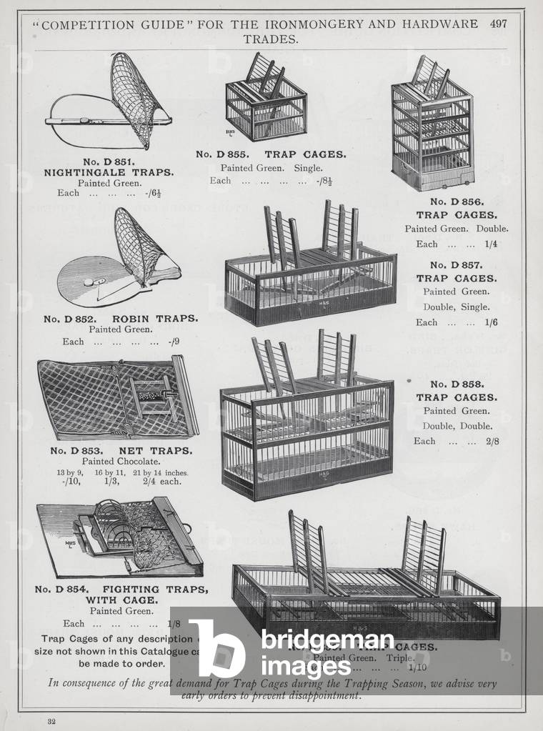 Page of catalogue for the Ironmongery and Hardware Trades, c 1895 (litho)