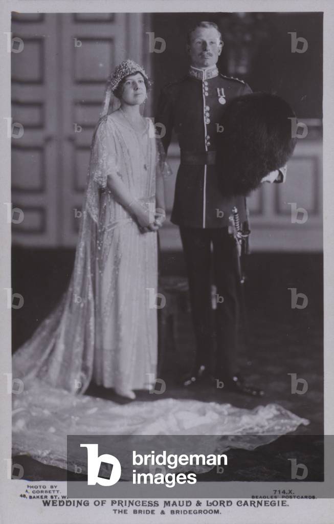 Wedding of Princess Maud and Lord Carnegie (b/w photo)