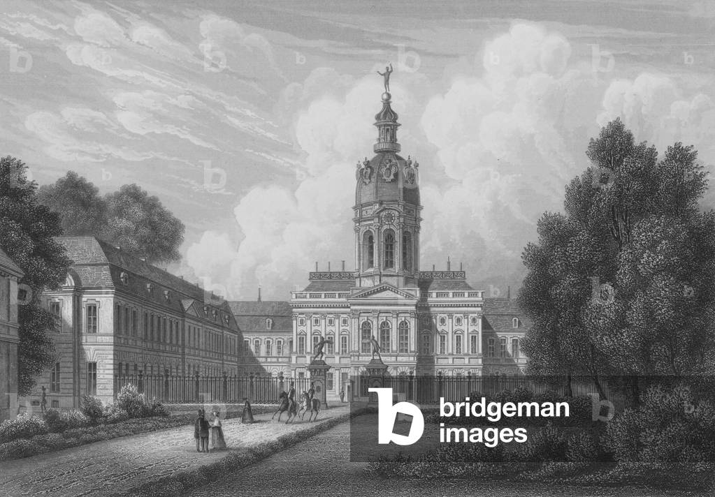 Royal Palace of Charlottenburg, Berlin (steel engraving)