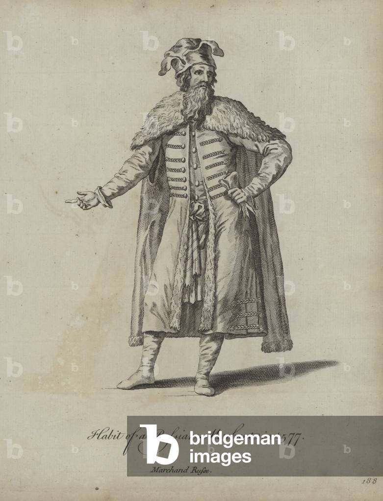 Habit of a Russian Merchant in 1577 (engraving)