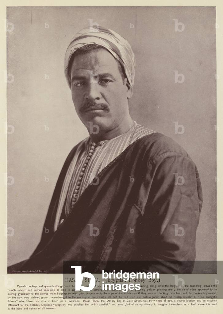 Hasan Shita, Egyptian Donkey Boy (b/w photo)
