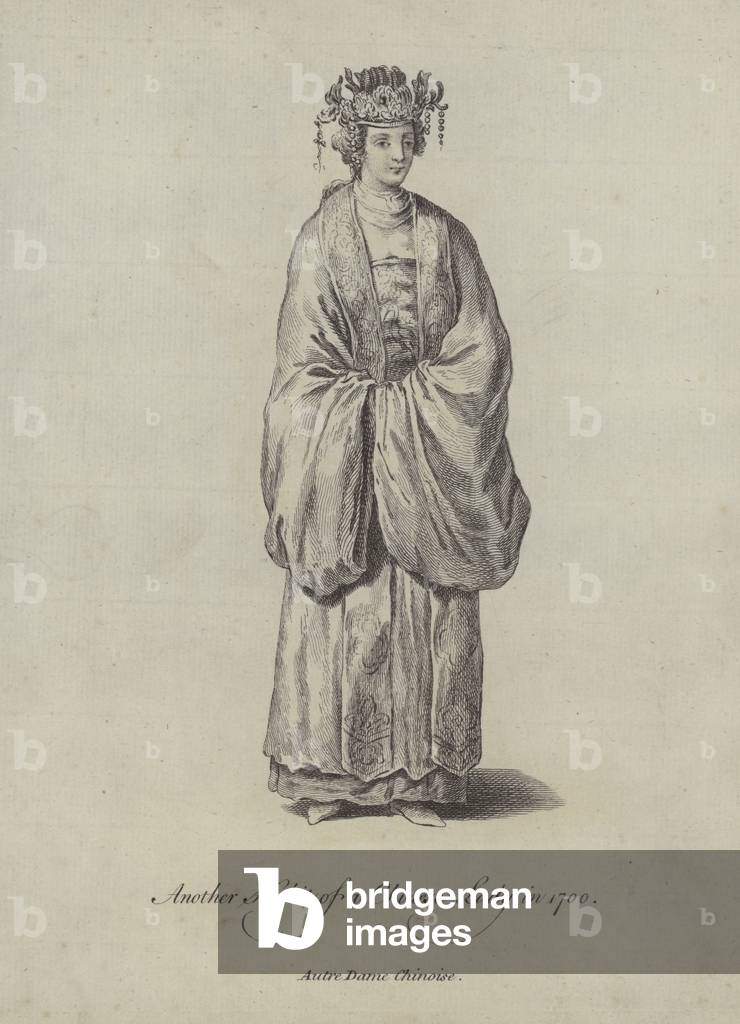 Another Habit of a Chinese Lady in 1700 (engraving)
