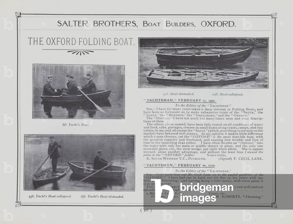 Salter Brothers, Boat Builders, Oxford (litho)