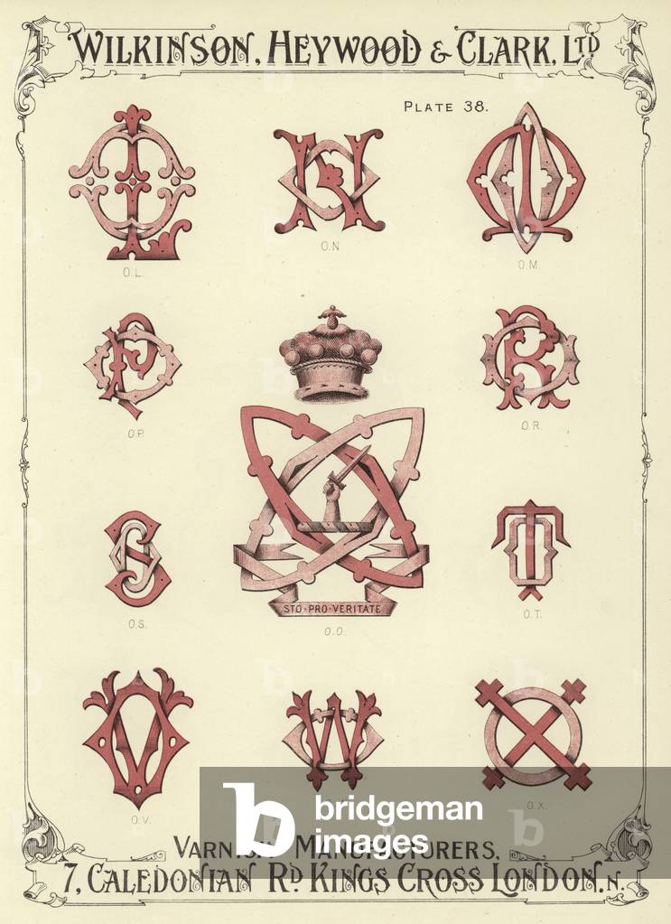 OL, ON, OM, OP, OO, OR, OS, OT, OV, OW, OX (chromolitho)