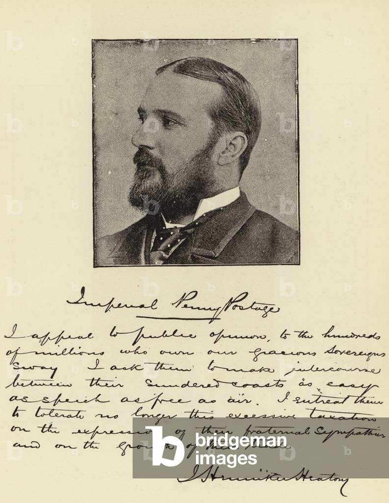 Mr J Henniker Heaton, MP, Penny-Postmaster-General of the Empire (b/w photo)