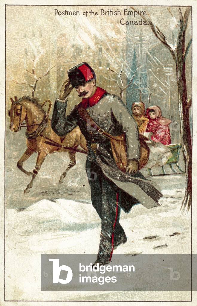 Postman, Canada (colour litho)