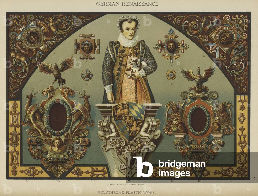 German Renaissance, Polychrome Plastic Work (colour litho)