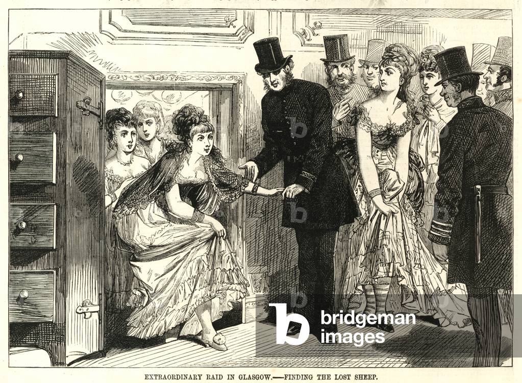Extraordinary raid in Glasgow (engraving)
