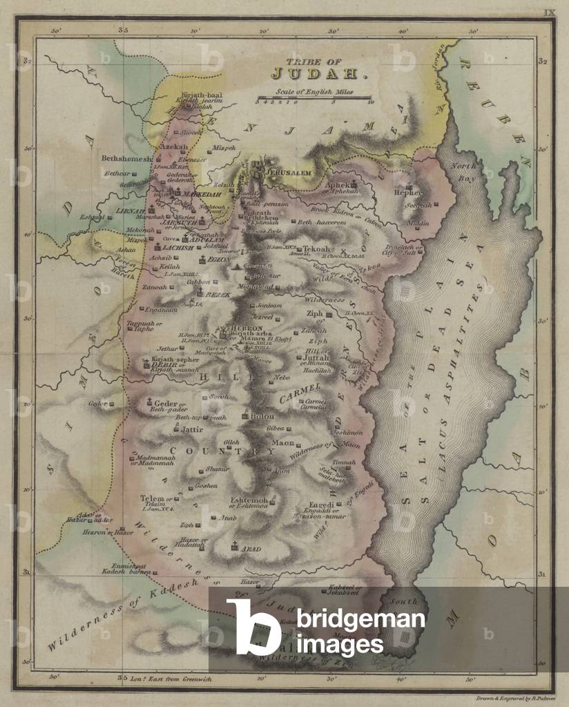 Tribe of Judah (coloured engraving)