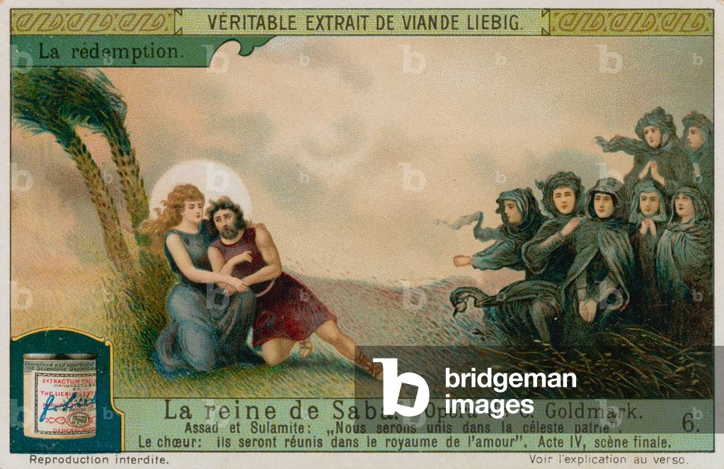 Reunion of Sulamith and Assad in the desert (chromolitho)