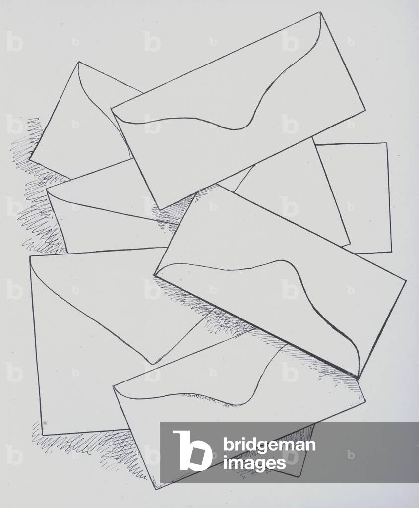 Page from book to hold a personal collection of crests and monograms (engraving)