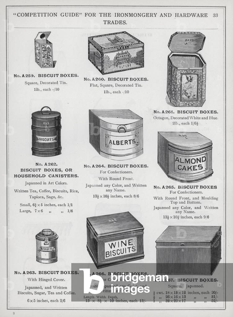 Page of catalogue for the Ironmongery and Hardware Trades, c 1895 (litho)