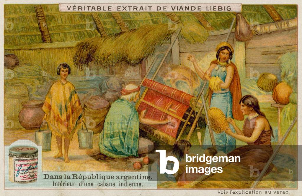 Inside an Argentinian cabin (chromolitho)
