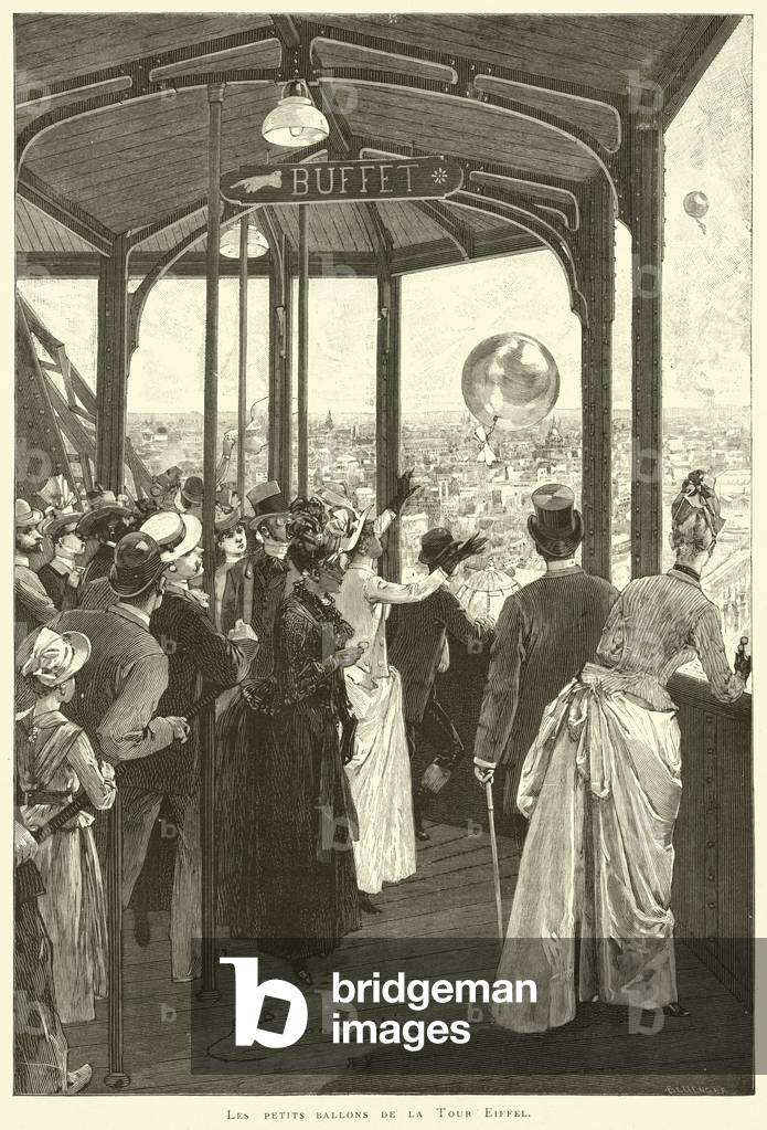 Les petits ballons de la Tour Eiffel (engraving)