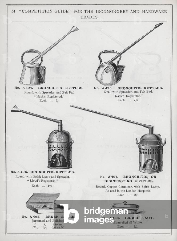 Page of catalogue for the Ironmongery and Hardware Trades, c 1895 (litho)