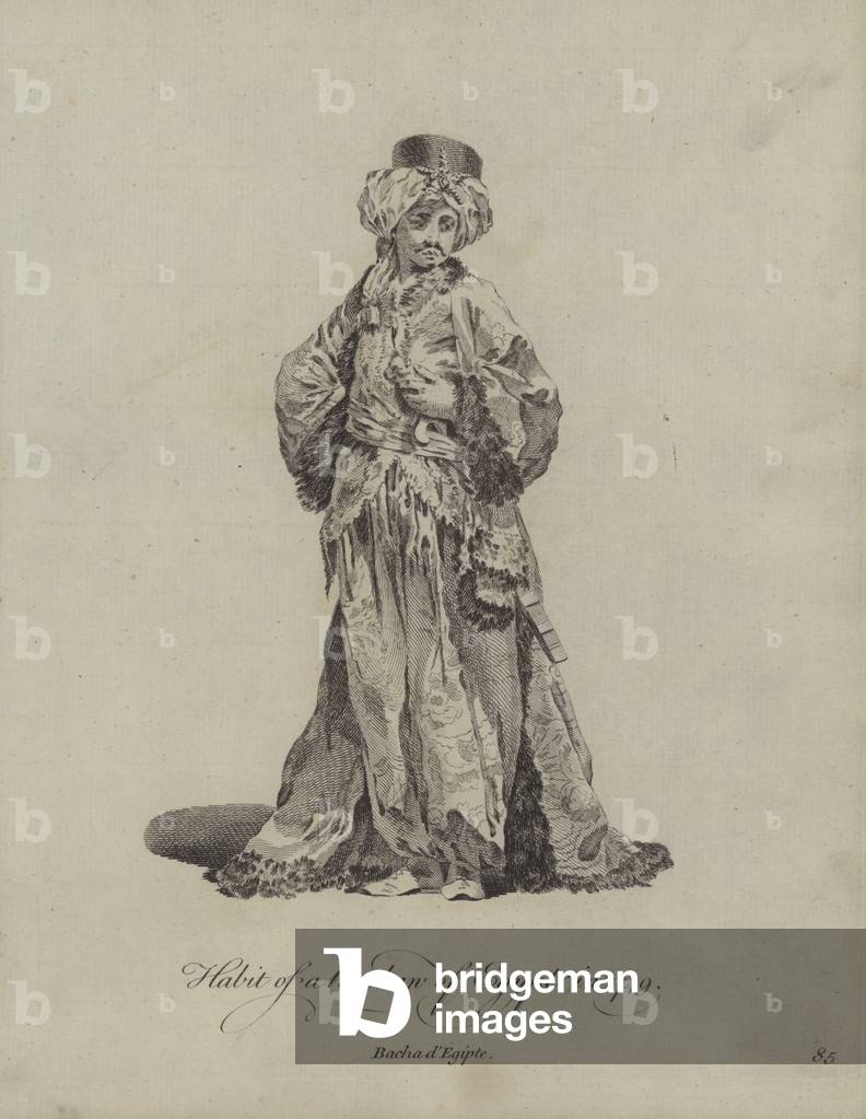Habit of a Bashaw of Egypt in 1749 (engraving)