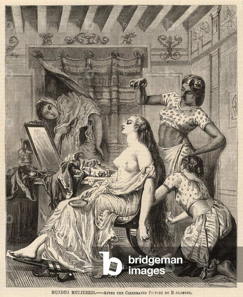 Mundus muliebris, after the celebrated picture by Boulanger (engraving)