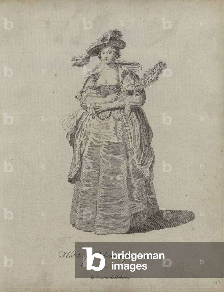 Habit of Rubens' Wife in 1620 (engraving)