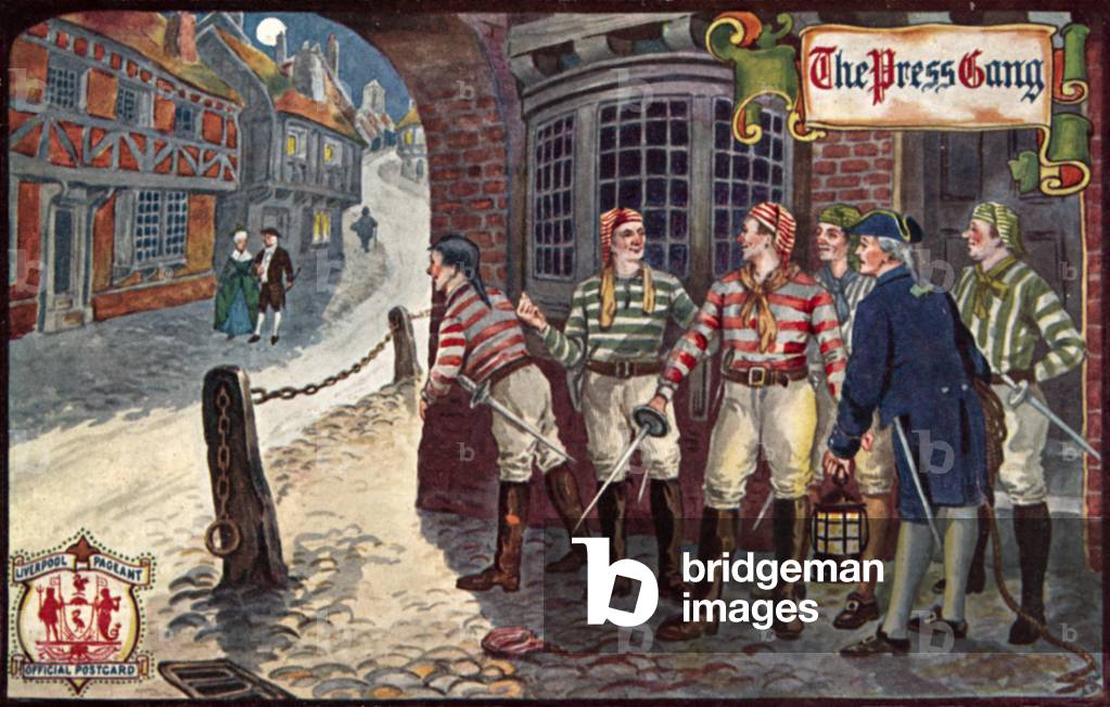 The Press Gang, official Liverpool pageant card (colour litho)