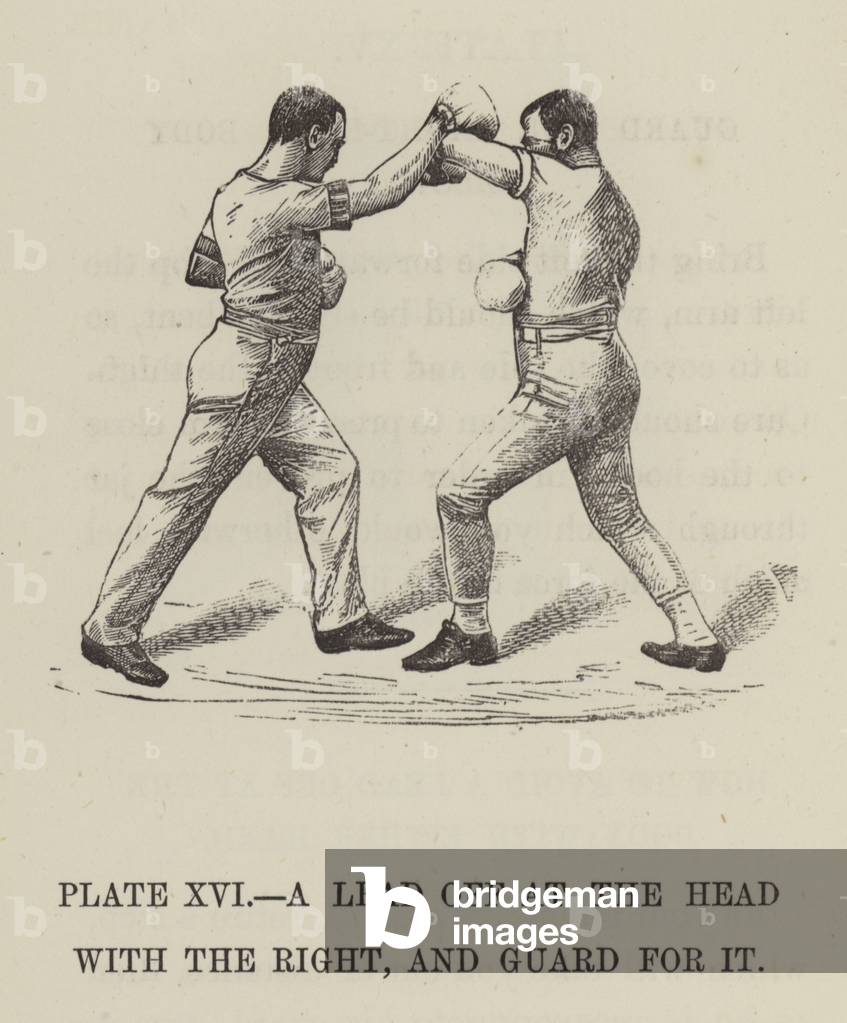 A lead off at the head with the right, and guard for it (engraving)