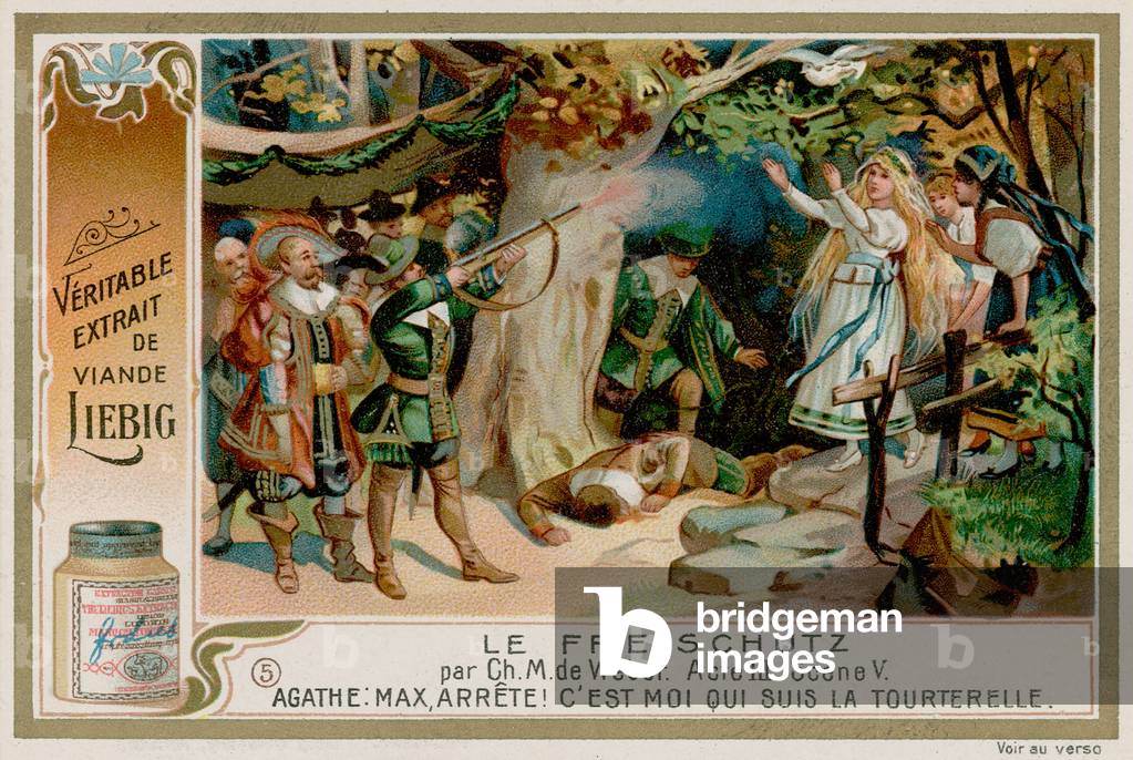 Der Freischutz: Max Shoots Agathe (chromolitho)