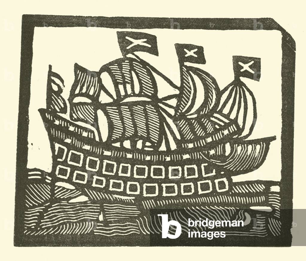 Sailing ship (woodcut)