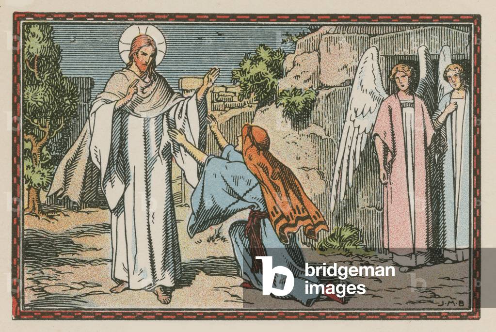 Scene from the life of Jesus (coloured engraving)