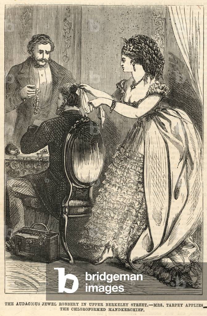 The audacious jewel robbery in Upper Berkeley Street (engraving)
