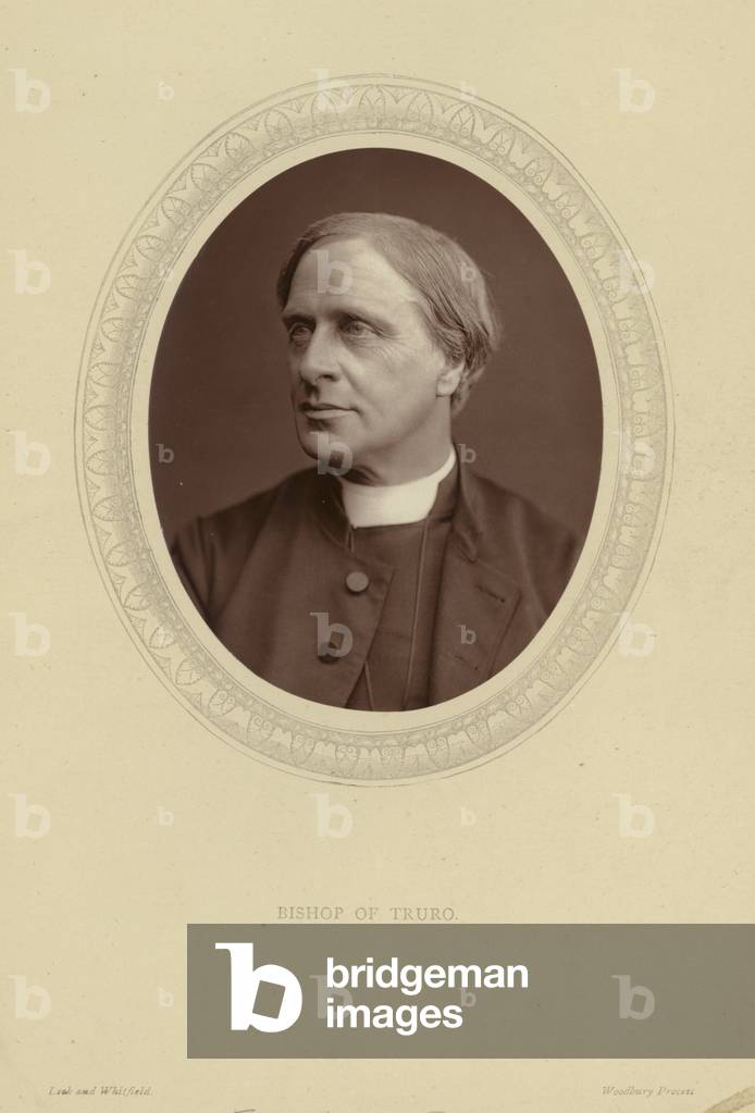 Portrait of Edward Benson, Bishop of Truro (b/w photo)