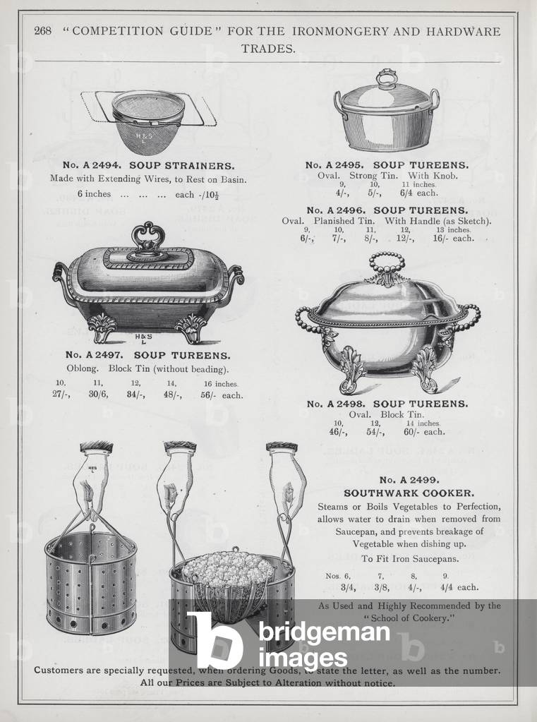 Page of catalogue for the Ironmongery and Hardware Trades, c 1895 (litho)