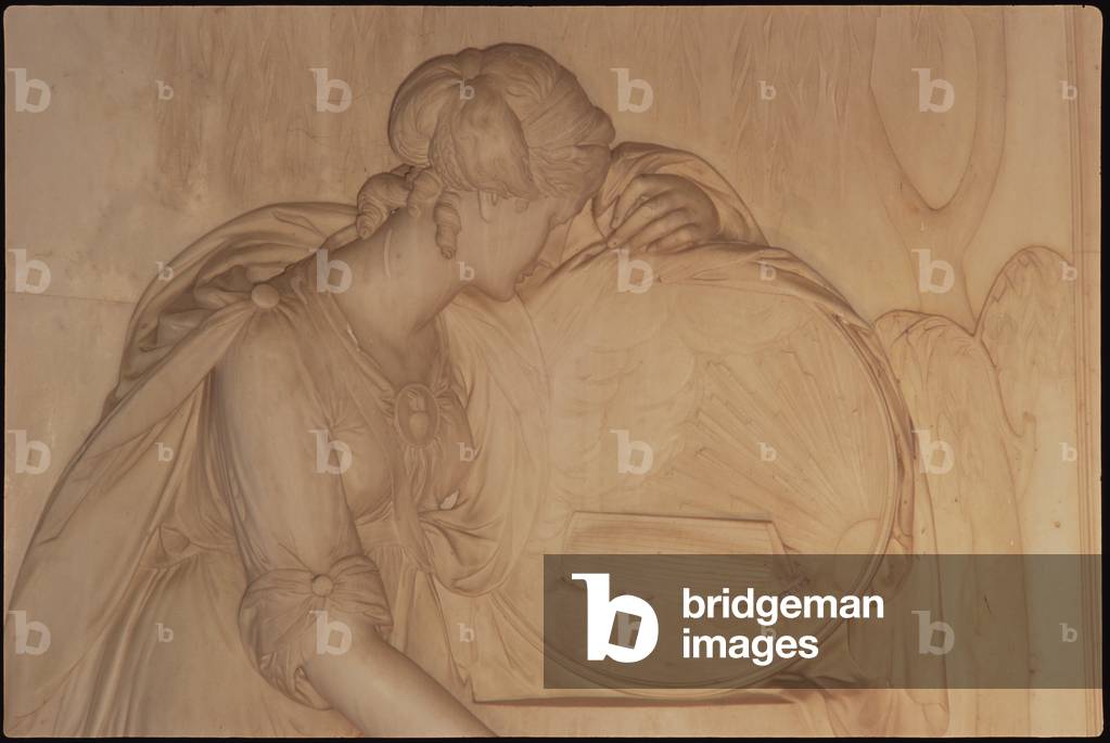 Detail of a funerary monument, 1800 (marble)
