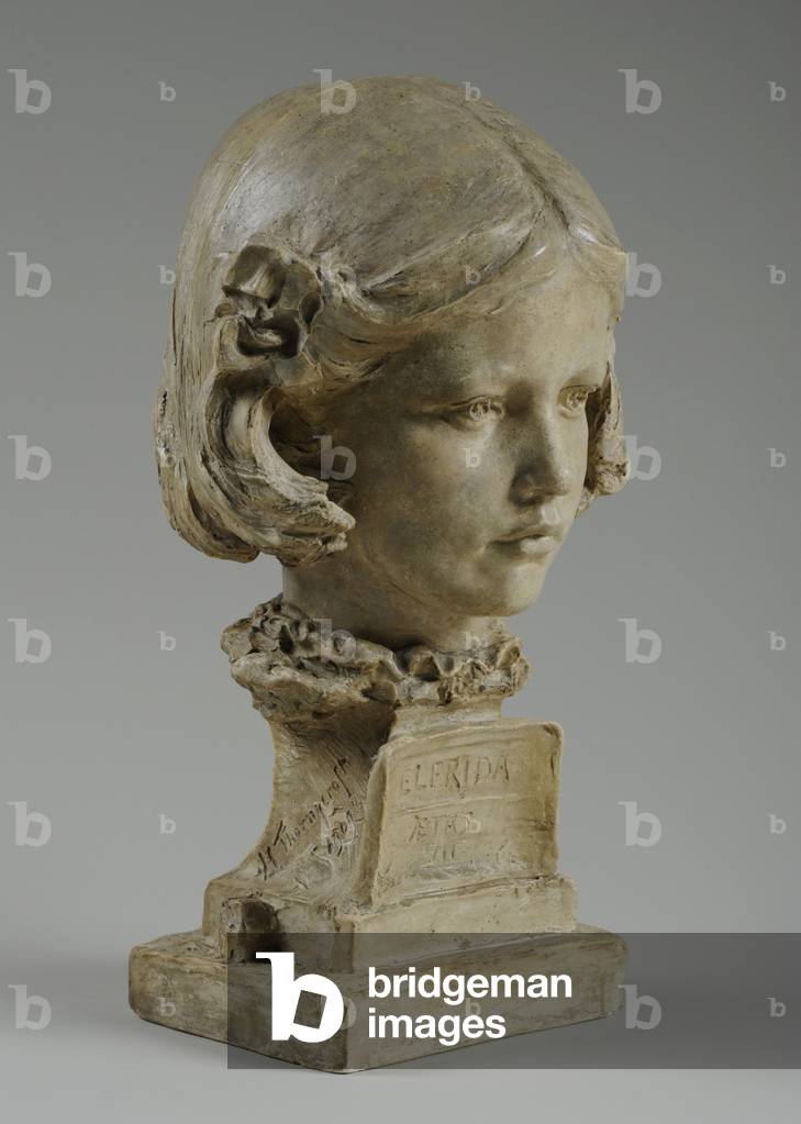 Bust of Elfrida Thornycroft, 1909 (plaster) (see also 876059-60)