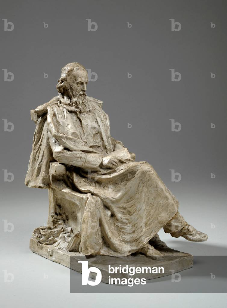 Maquette for Alfred, Lord Tennyson seated at Trinity College, Cambridge, c.1909 (plaster)