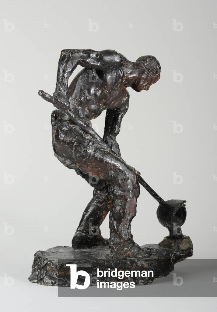 Maquette for The Metal Pourer 20th by Albert Toft, b/w