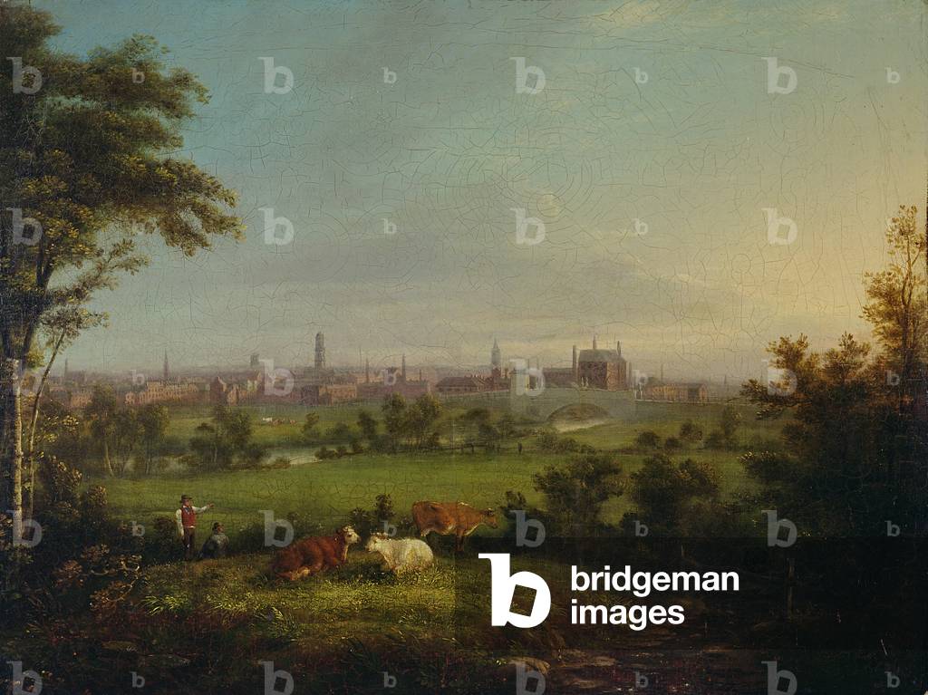 Leeds from the Meadows, c.1825 (oil on canvas)