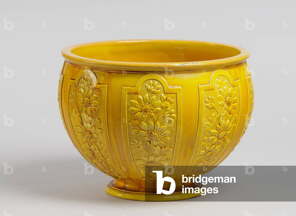 Jardiniere or flower pot, Burmantofts Pottery, c.1890-99 (ceramic)