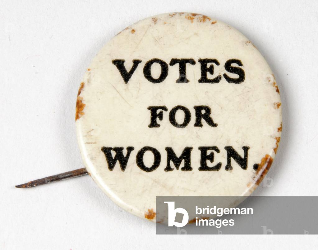 Suffragette badge, c.1908-14 (tin)