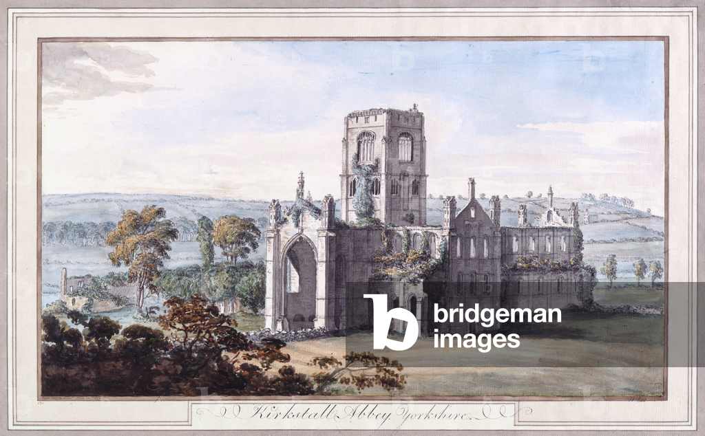 North East View of Kirkstall Abbey, 1777 (w/c on paper)