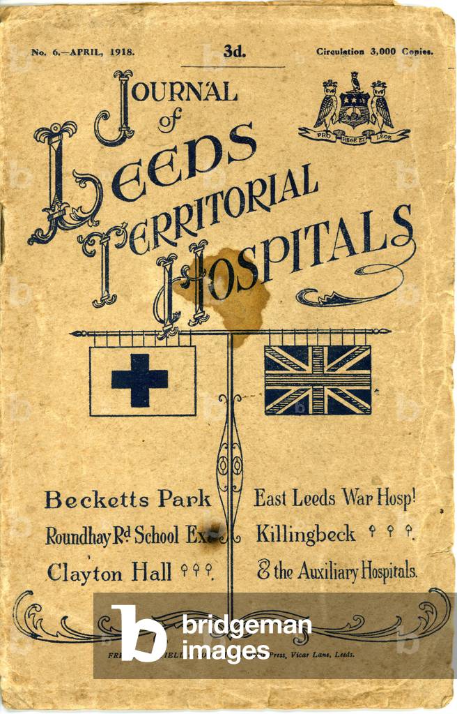 Frontispiece from the 'Journal of Leeds Territorial Hospitals April' 1918 (litho)