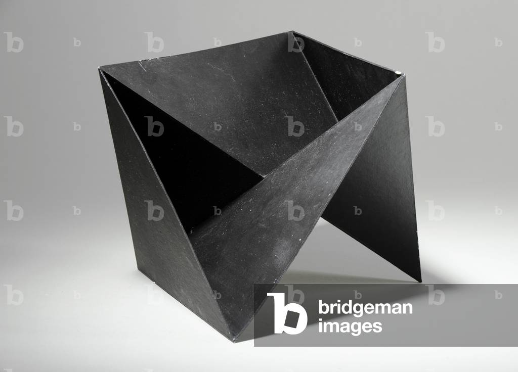 Maquette for Two Forms, gallery A (2), 1998 (painted card)