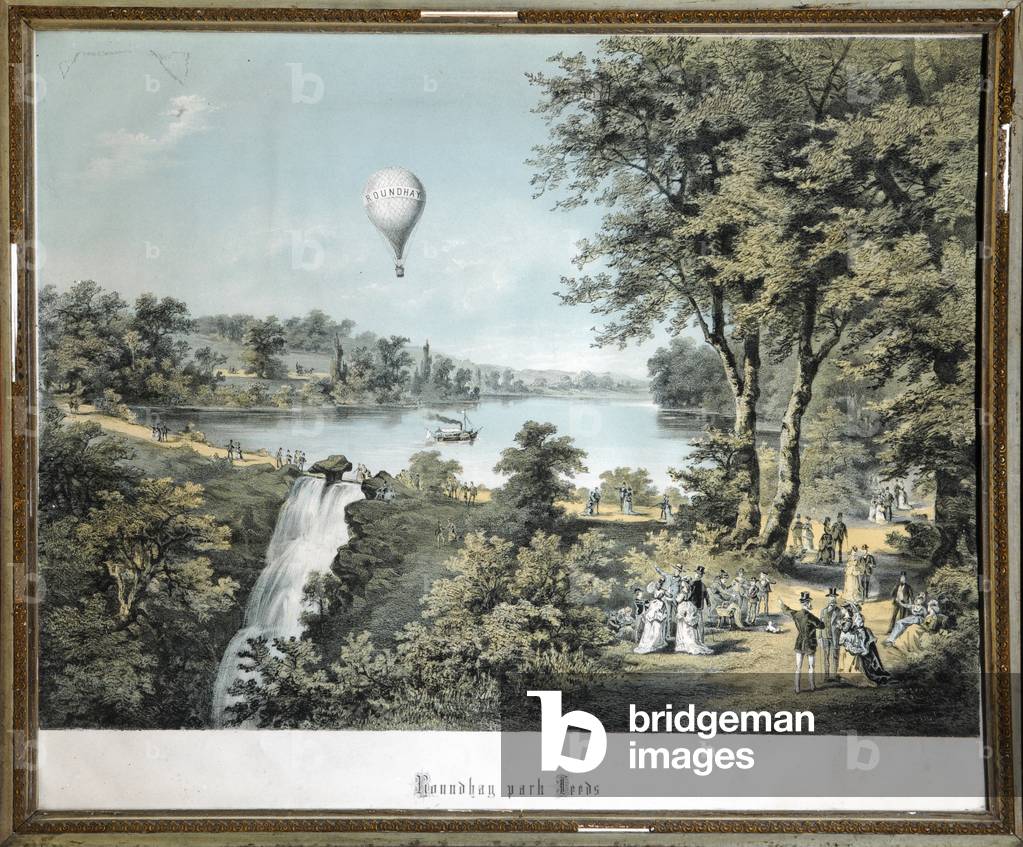 Roundhay Park, Leeds (colour litho)