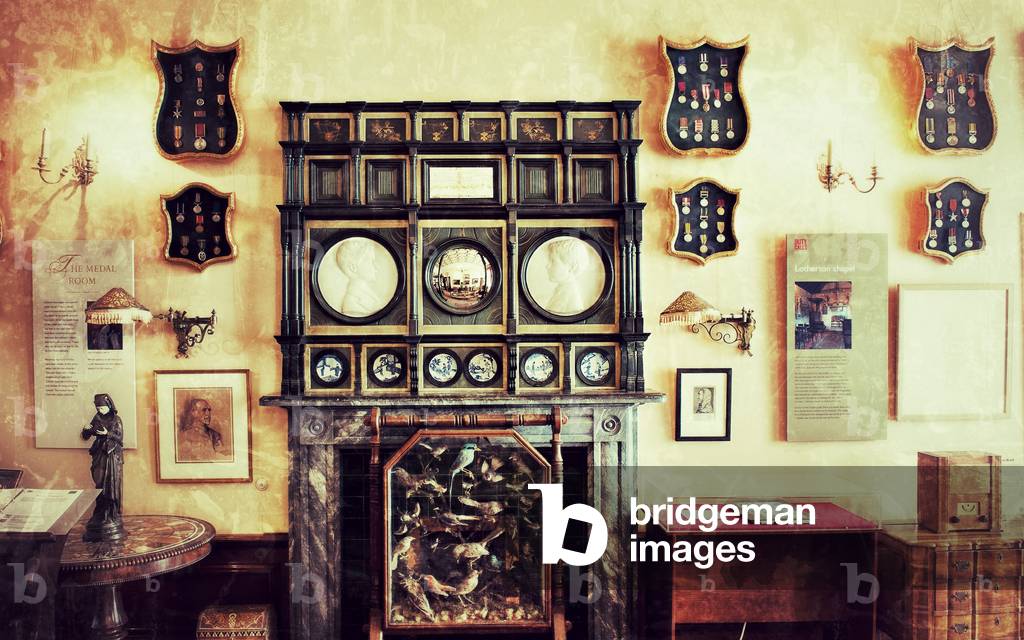 The Edward Green Overmantle, c.1875 (wood, lacquer, porcelain & marble)