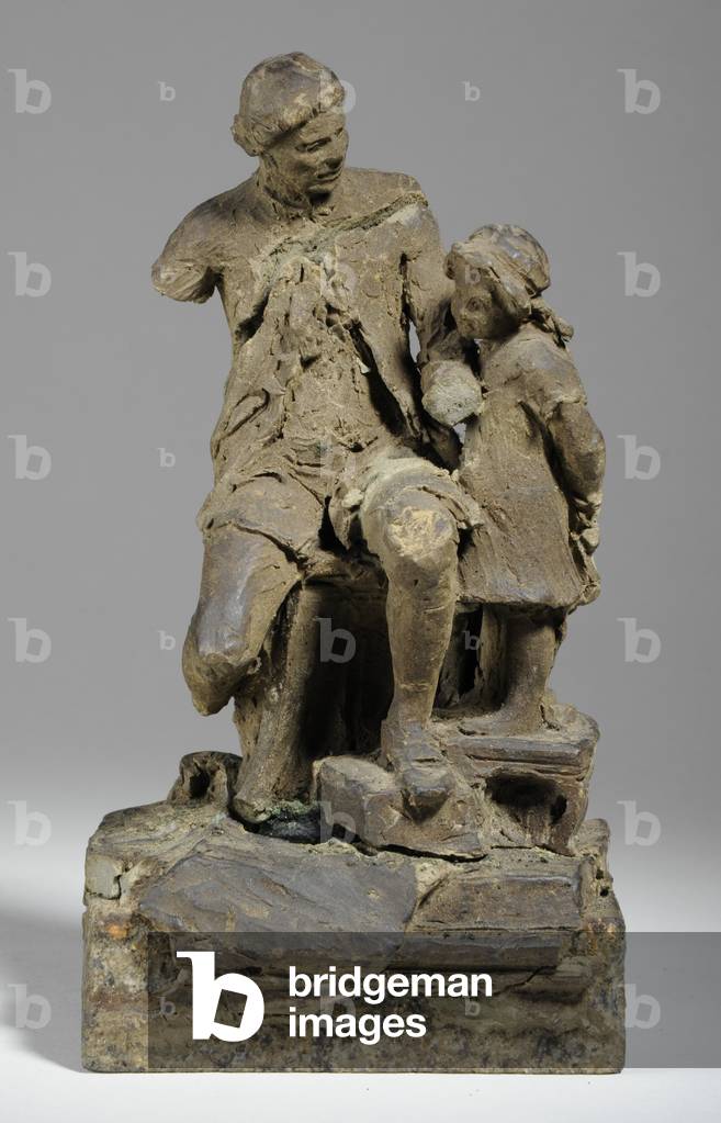 Maquette for Joshua Reynolds with Child (plasticine)