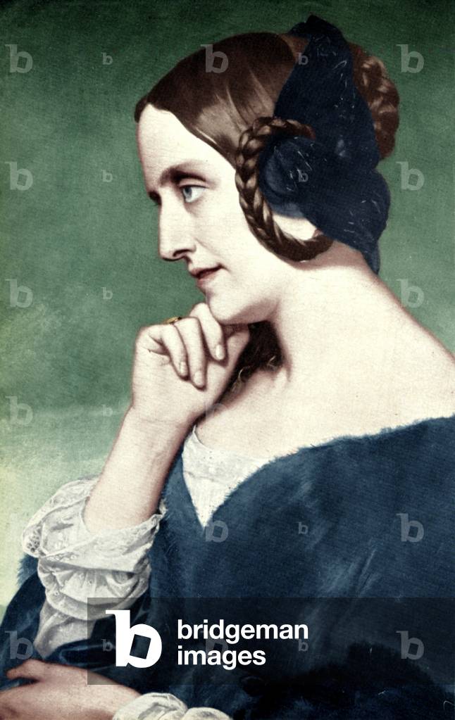 Countess Marie d'Agoult. by Henri Lehmann (1839)